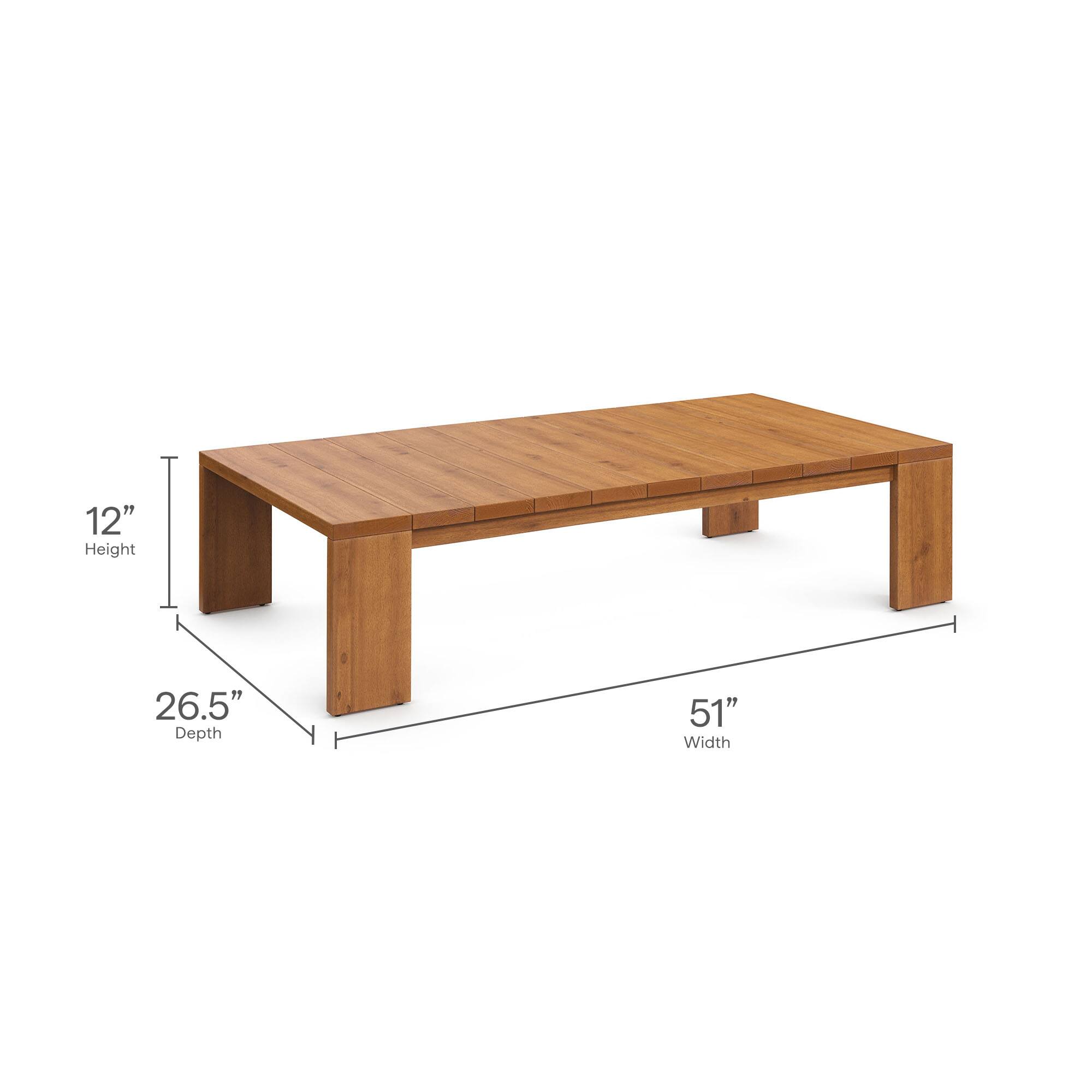 12" Height  
26.5" Depth  
51" Width