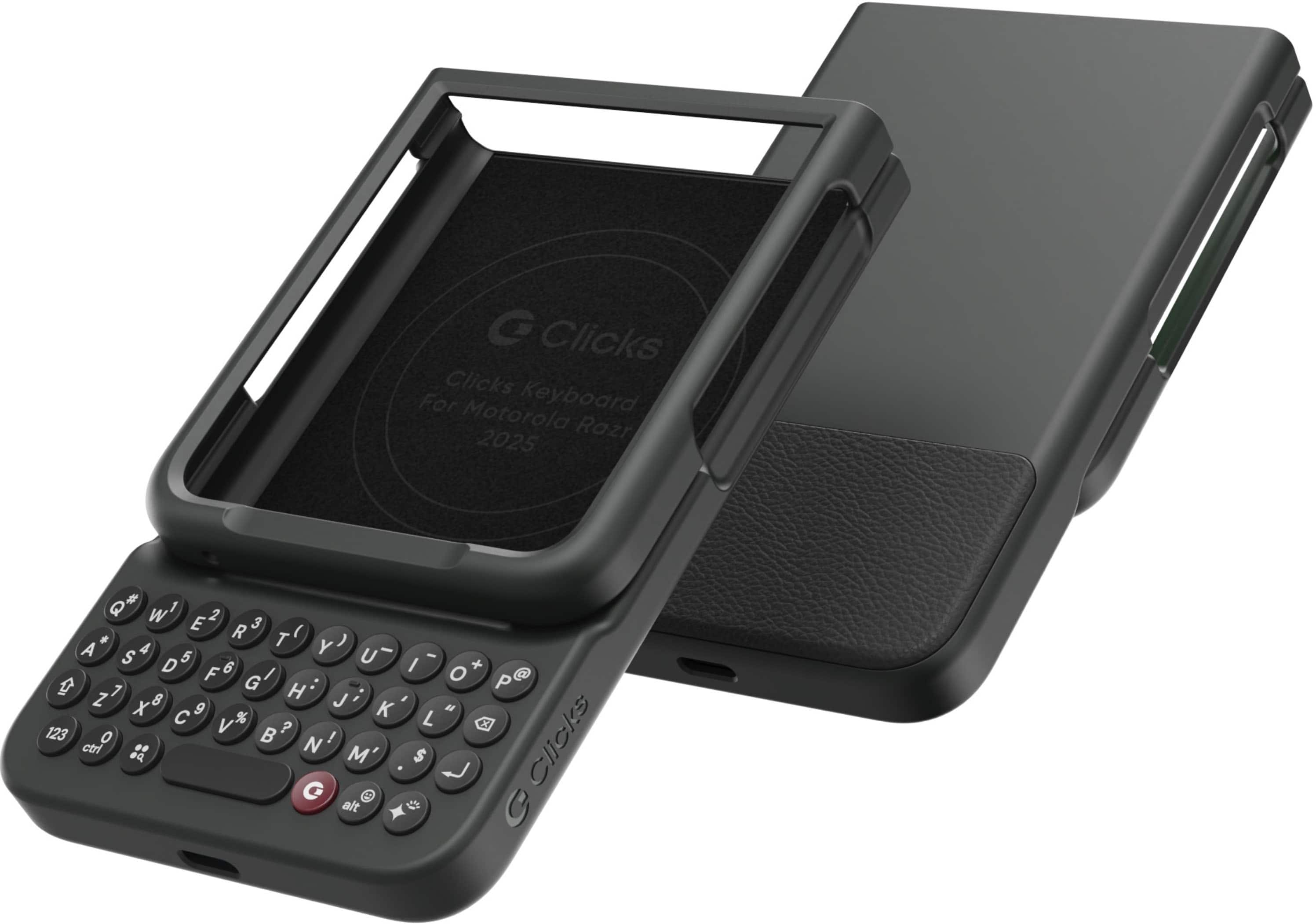 The text on the image reads: "G Clicks Keyboard For Motorola 2025 Razr."