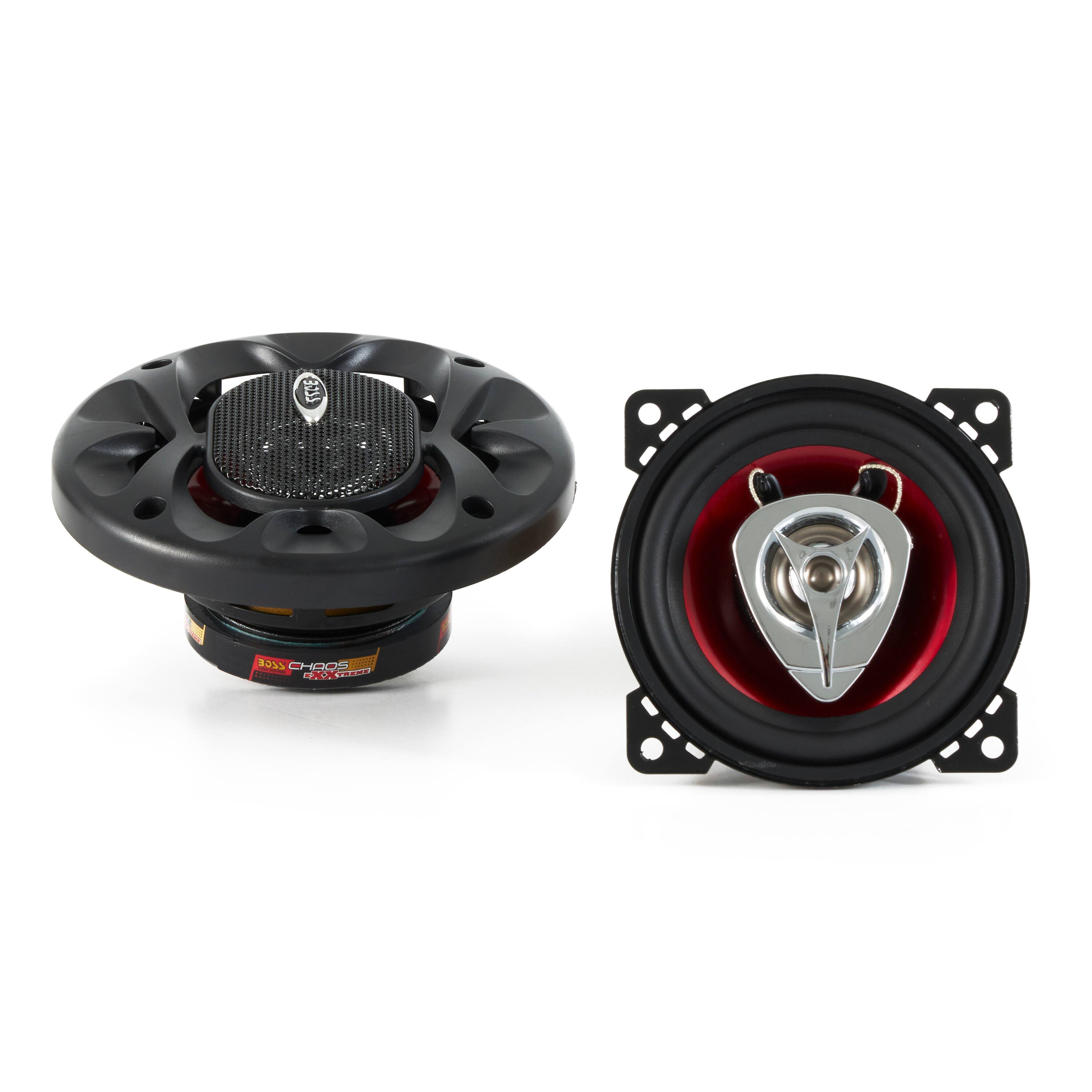 BOSS Audio - BOSS CH4220 4" 200W 2-Way Car Audio Coaxial Speakers Stereo Red PAIR - Black