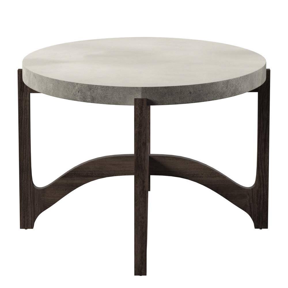 Left. Liberty Furniture Industries - Cascade Oval Cocktail Table in Wirebrush Rustic Brown - Brown.