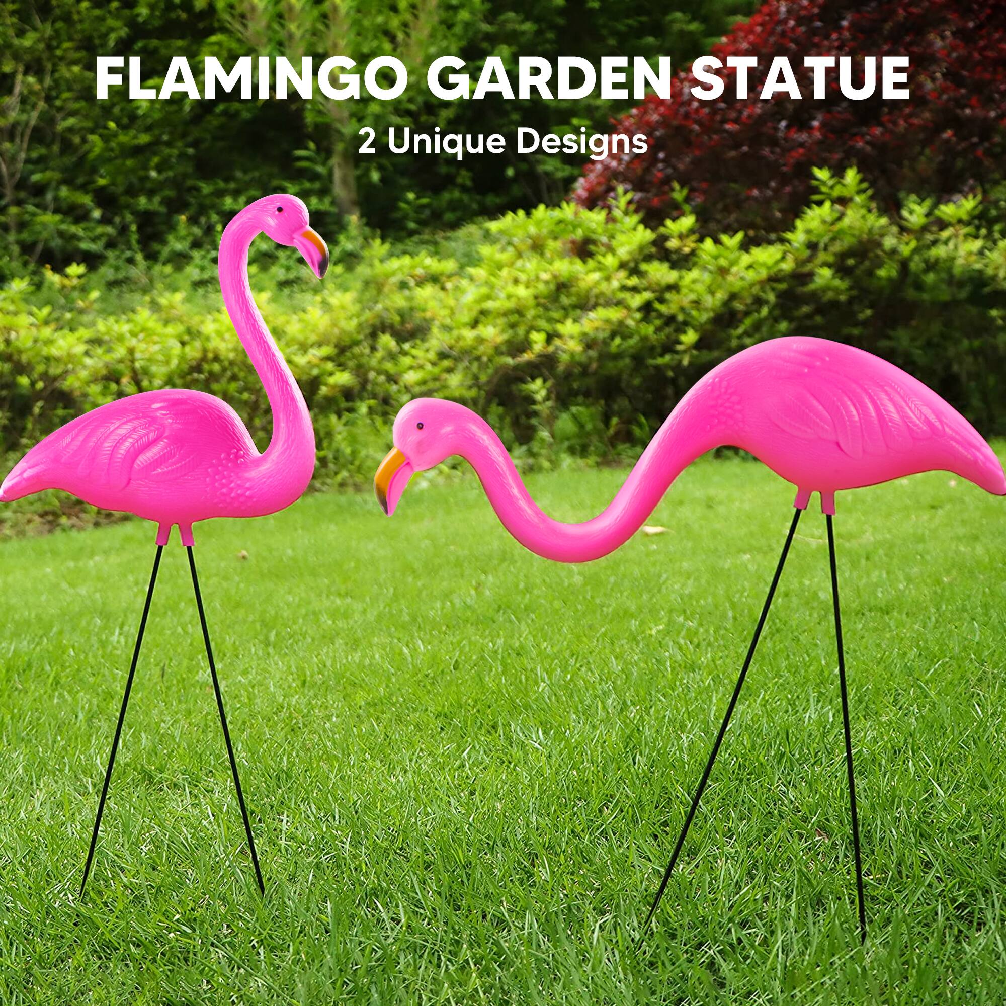 FLAMINGO GARDEN STATUE  
2 Unique Designs