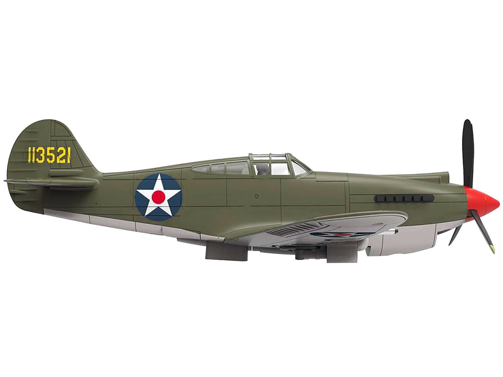Angle. Luppa - Curtiss P-40B Warhawk Hawaii 1945 US Army Air Forces WWII 1/72 Airplane - Green.