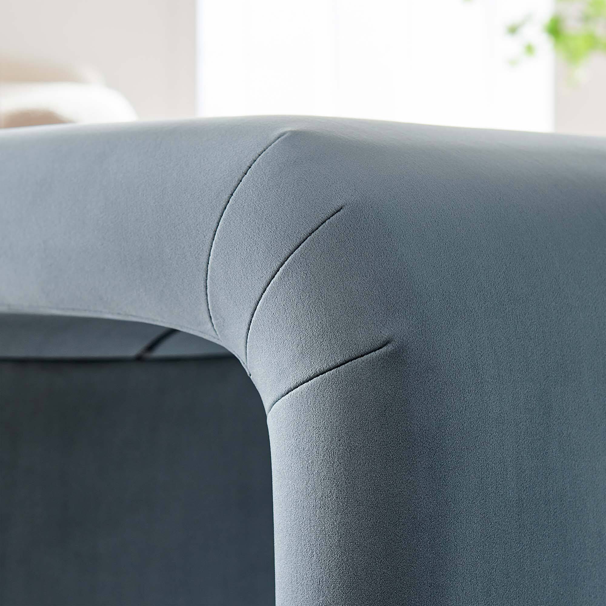 Alt View 1. Modway - Koda Performance Velvet Waterfall Stool by Modway - Brass Cadet Blue.