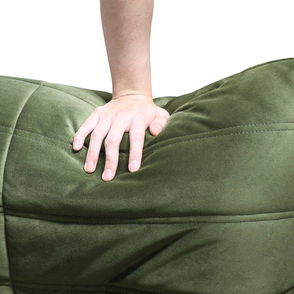 Alt View 3. Meridian Furniture - Relax Green Velvet Upholstered Chair - Green.