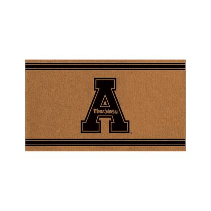 Front. Evergreen Enterprises - Appalachian State Mountaineers 28" x 16" Primary Logo Outdoor Coir Entryway Mat - Multicolor.