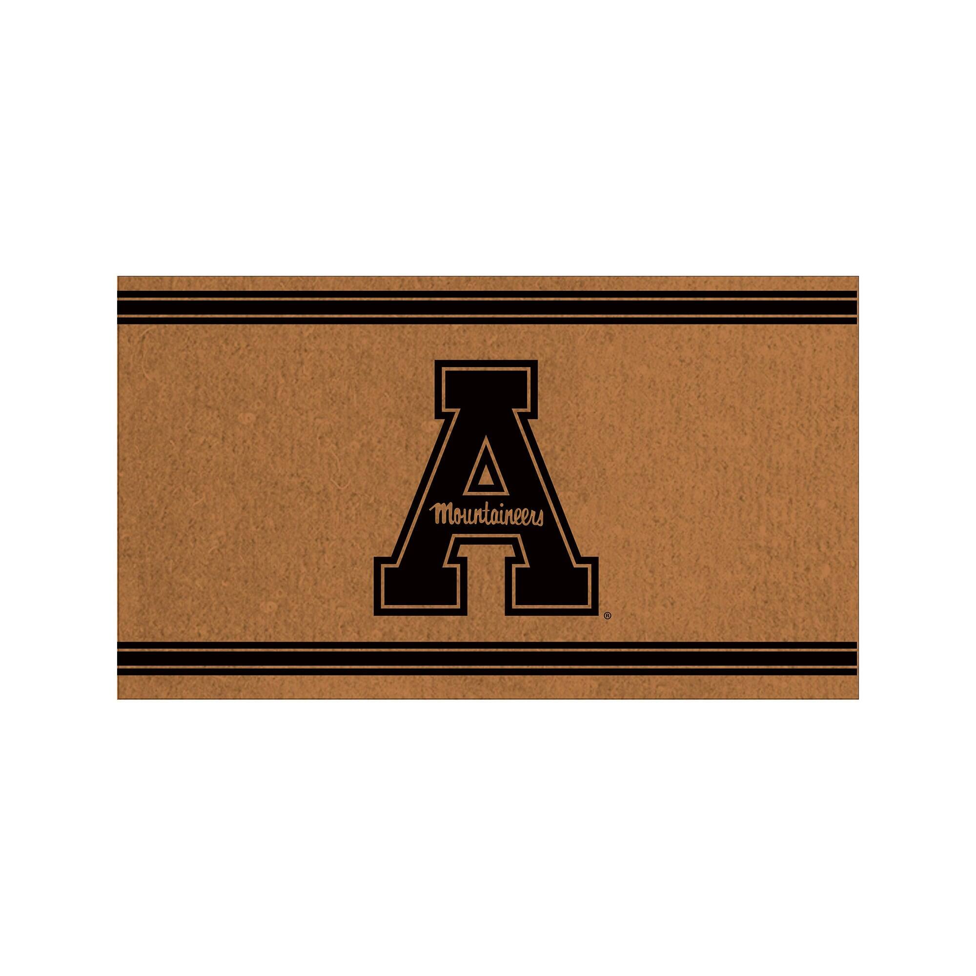 Front. Evergreen Enterprises - Appalachian State Mountaineers 28" x 16" Primary Logo Outdoor Coir Entryway Mat - Multicolor.