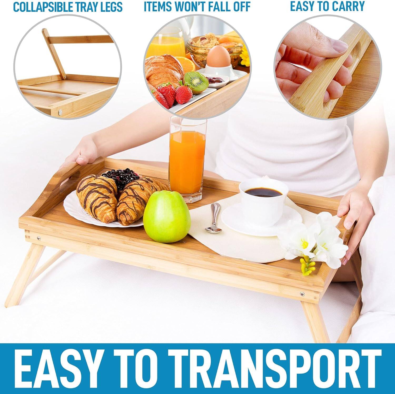 - COLLAPSIBLE TRAY LEGS
- ITEMS WON'T FALL OFF
- EASY TO CARRY
- EASY TO TRANSPORT