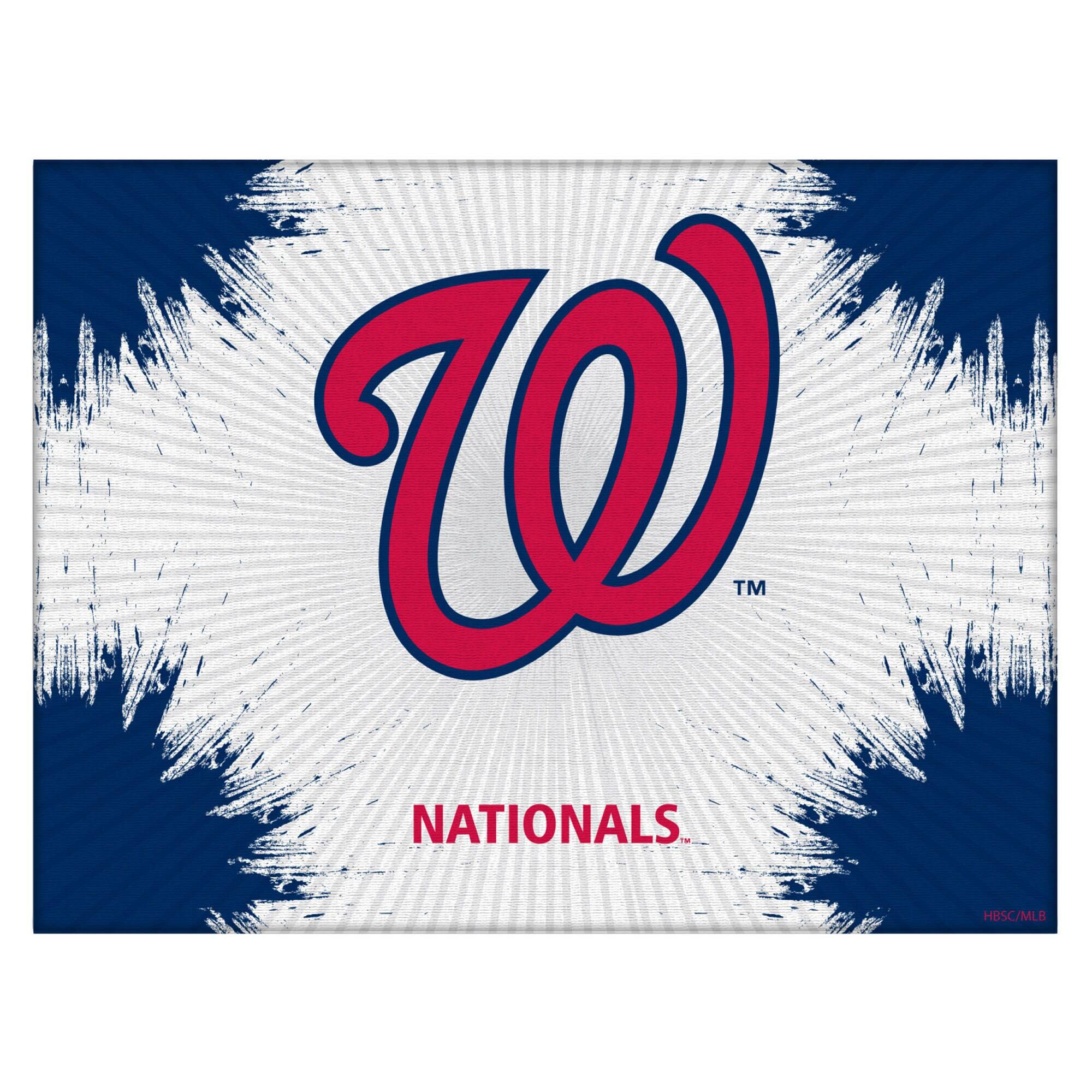 Washington Nationals 15" x 20" Splash Canvas Wall Art