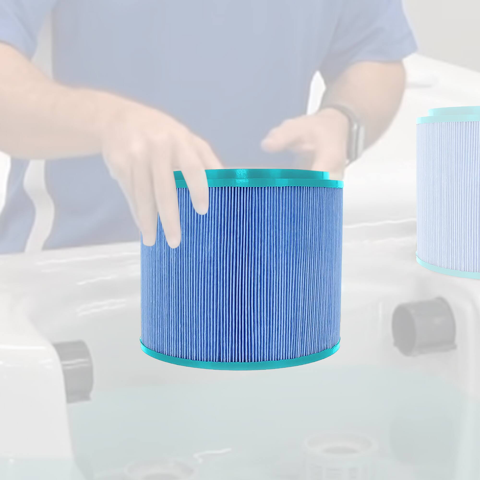 Alt View 4. Hurricane - Hurricane 2 Pack Elite Aseptic Filter Cartridge for PM35SC-F2M & Unicel 5CH-352.