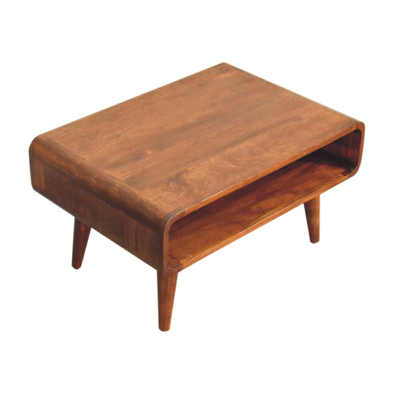 Alt View 2. Artisan Furniture - Artisan Furniture Solid Wood Open Chestnut Media Unit, Dark Brown - Browm.