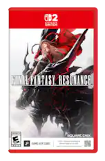 02 NINTENDO SWITCH. FINAL FANTASY. THE RESONANCE EVERYONE 10+ 10+ ESRB SQUARE ENIX. 13 GB - Full game download via internet required. see back. support.nintendo.com/switch2/gamekeycard
