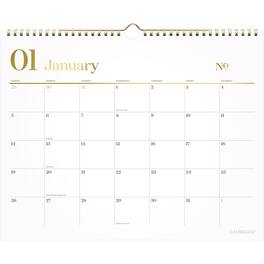 Mead - WorkStyle Monthly Wall Calendar, 15 x 12, White/Gold Sheets, 12-Month (Jan to Dec): 2026