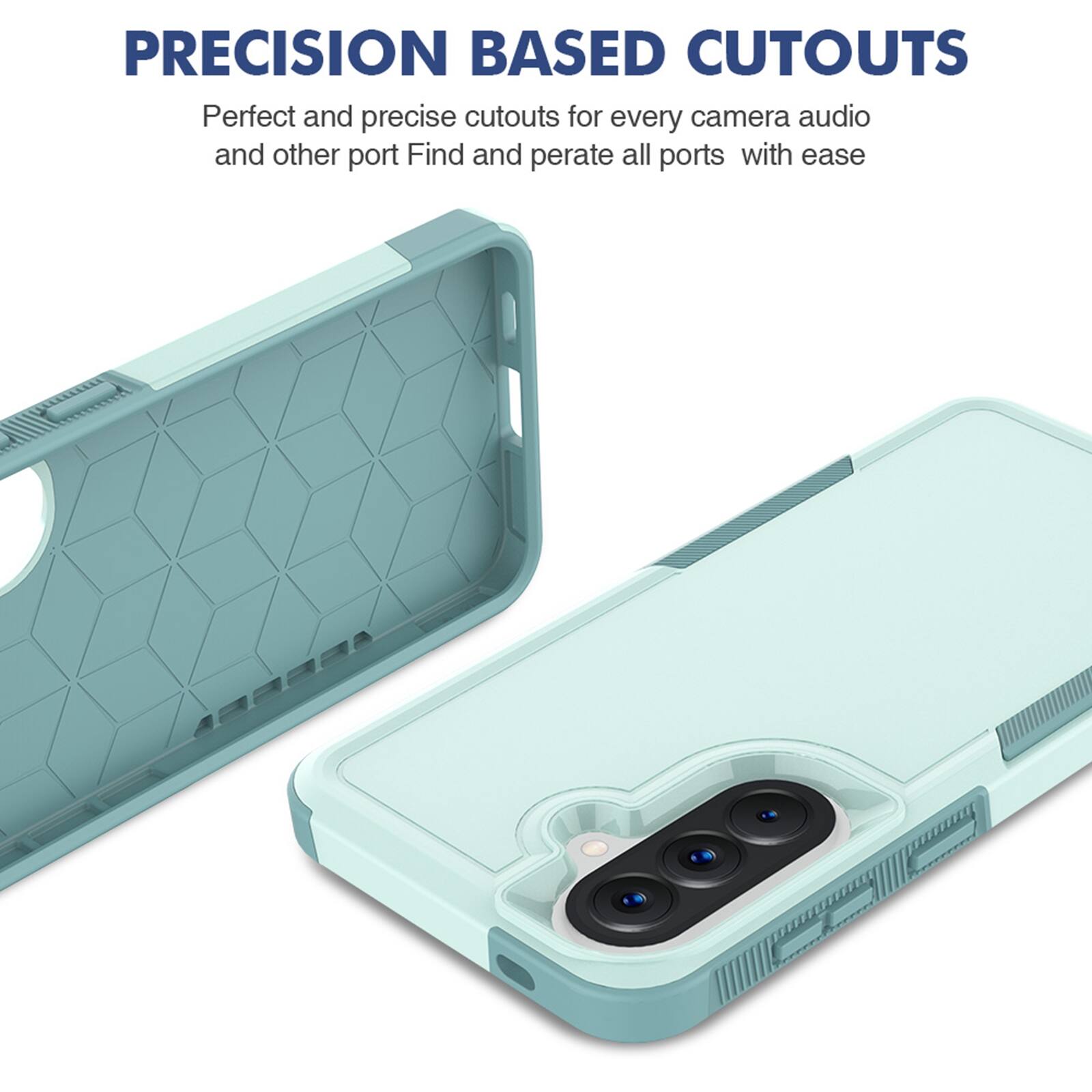 PRECISION BASED CUTOUTS  
Perfect and precise cutouts for every camera, audio, and other port. Find and operate all ports with ease.