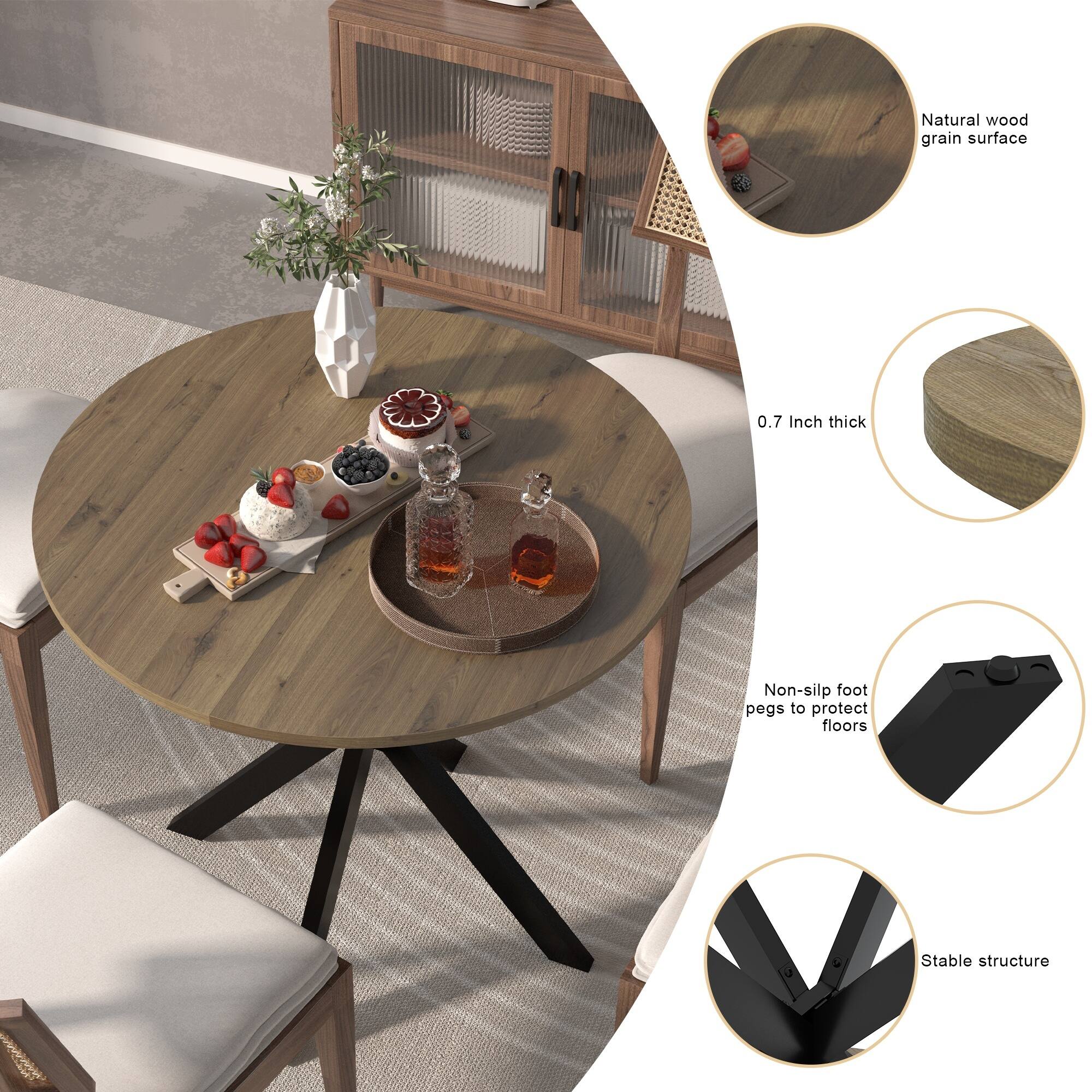 Natural wood grain surface  
0.7 Inch thick  
Non-slip foot pegs to protect floors  
Stable structure