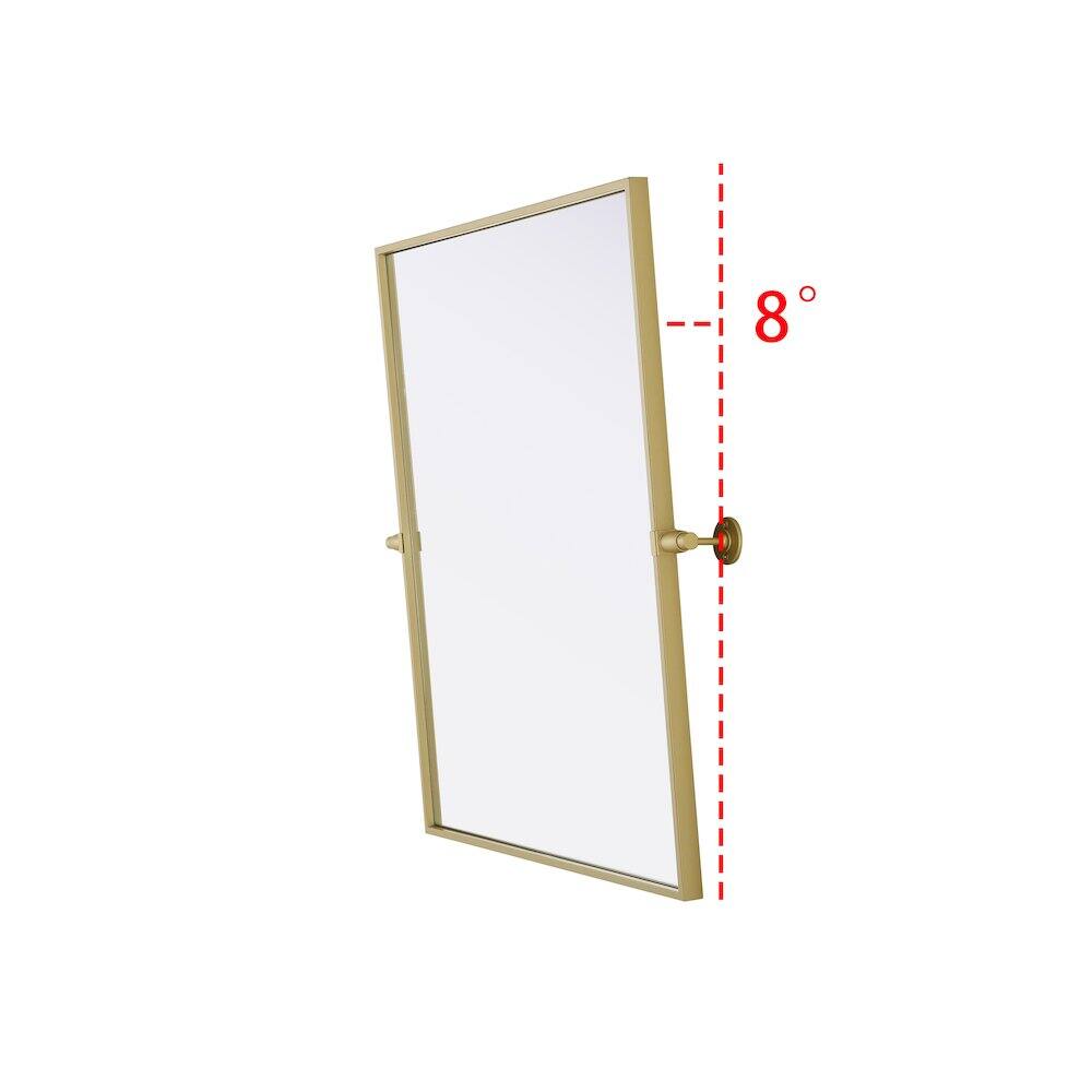 Alt View 4. Elegant Kitchen and Bath - Amoura 24X30 Pivot Mirror In Brass - Brass.