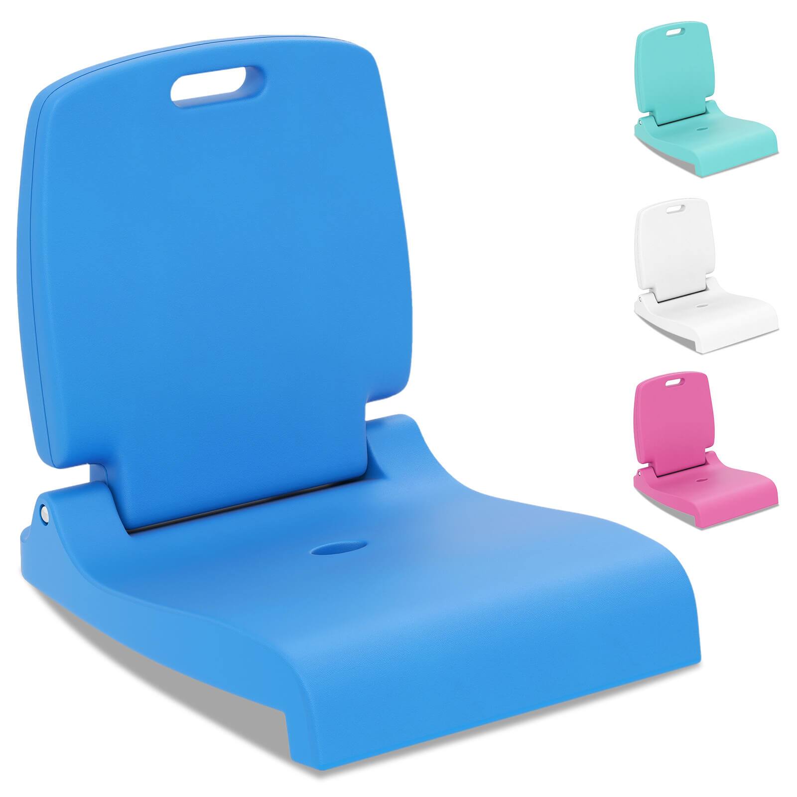 Alt View 9. Costway - Costway Poolside Chair for Edge of Pool with Back Support & Handles Portable Picnic Chair - Blue.