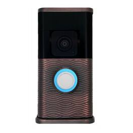Michael Healy - Waves Video Doorbell Cover (Ring 3, 3 Plus, 4, Battery Plus and Battery Pro) - Oiled Bronze