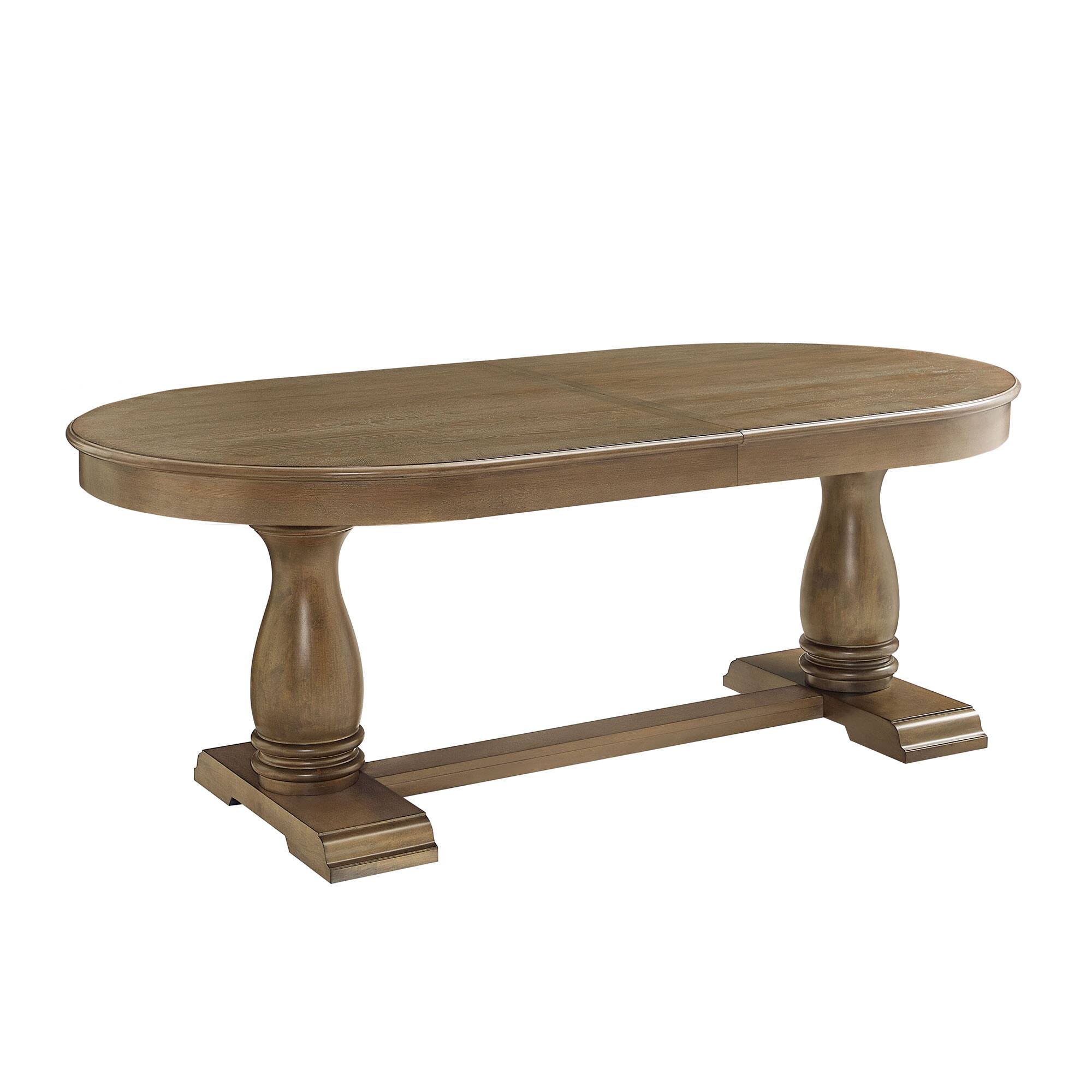 Alt View 2. Tiramisubest - 94" Extendable Wooden Dining Table for 6 Persons,Mid Century Modern Long Expandable Curved Dining Table,White Oak - White Oak.