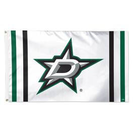 WinCraft - Dallas Stars 3' x 5' Vertical Stripe Deluxe Single-Sided Flag - White