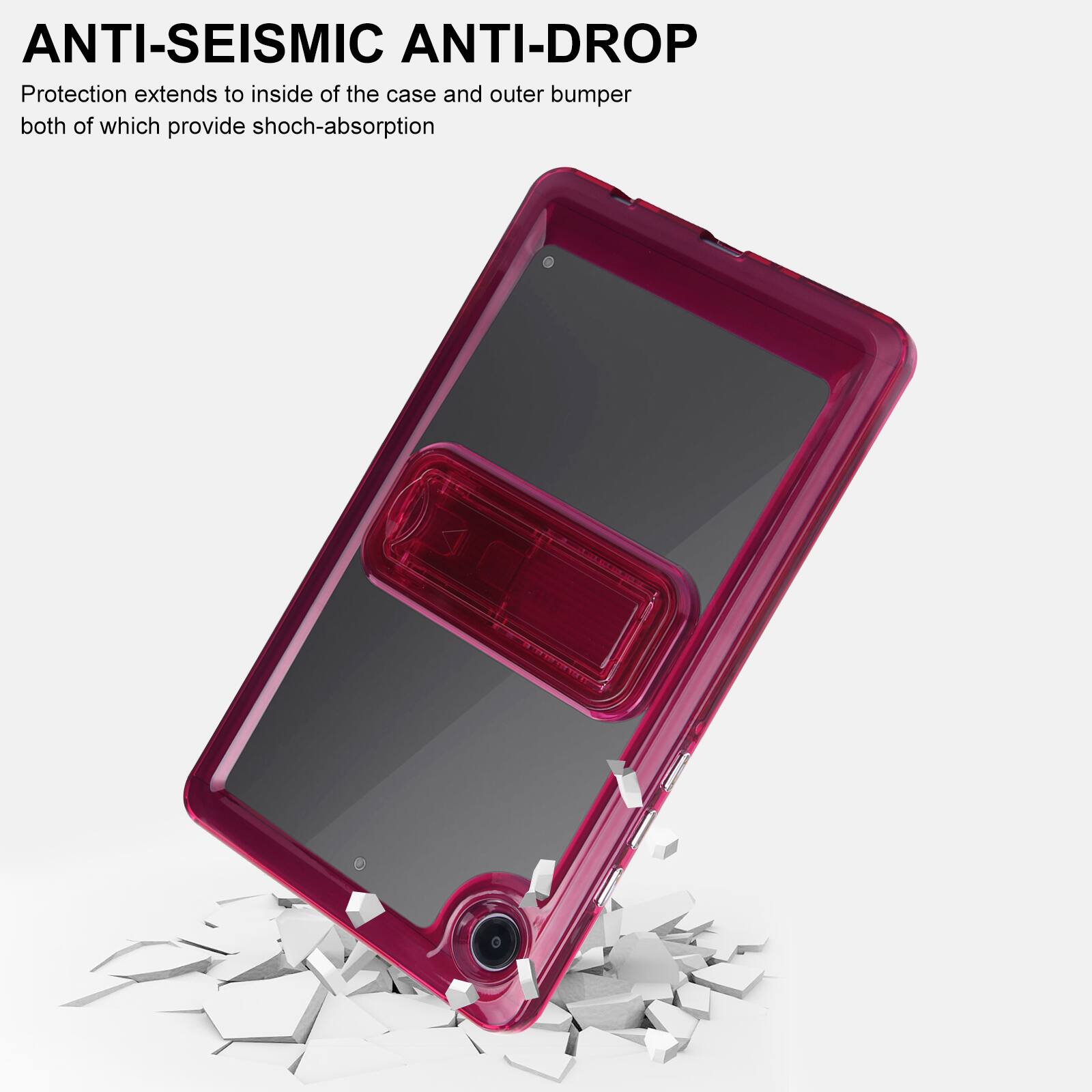 ANTI-SEISMIC ANTI-DROP  
Protection extends to inside of the case and outer bumper both of which provide shock-absorption