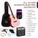 ALL-IN-ONE ACOUSTIC-ELECTRIC GUITAR KIT
- 4 Months Free Lessons
- In-App Digital Tuner
- Guitar
- Carrying Case
- Strap
- Pick Set
- Cleaning Cloth
- 10-Watt Amp
- Extra Strings
- Amp Cable
- Pick Guard
- Capo
- Cable