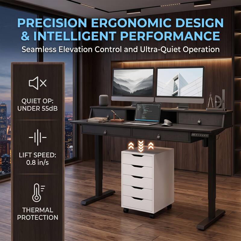 PRECISION ERGONOMIC DESIGN & INTELLIGENT PERFORMANCE  
Seamless Elevation Control and Ultra-Quiet Operation  

QUIET OP: UNDER 55dB  
LIFT SPEED: 0.8 in/s  
THERMAL PROTECTION