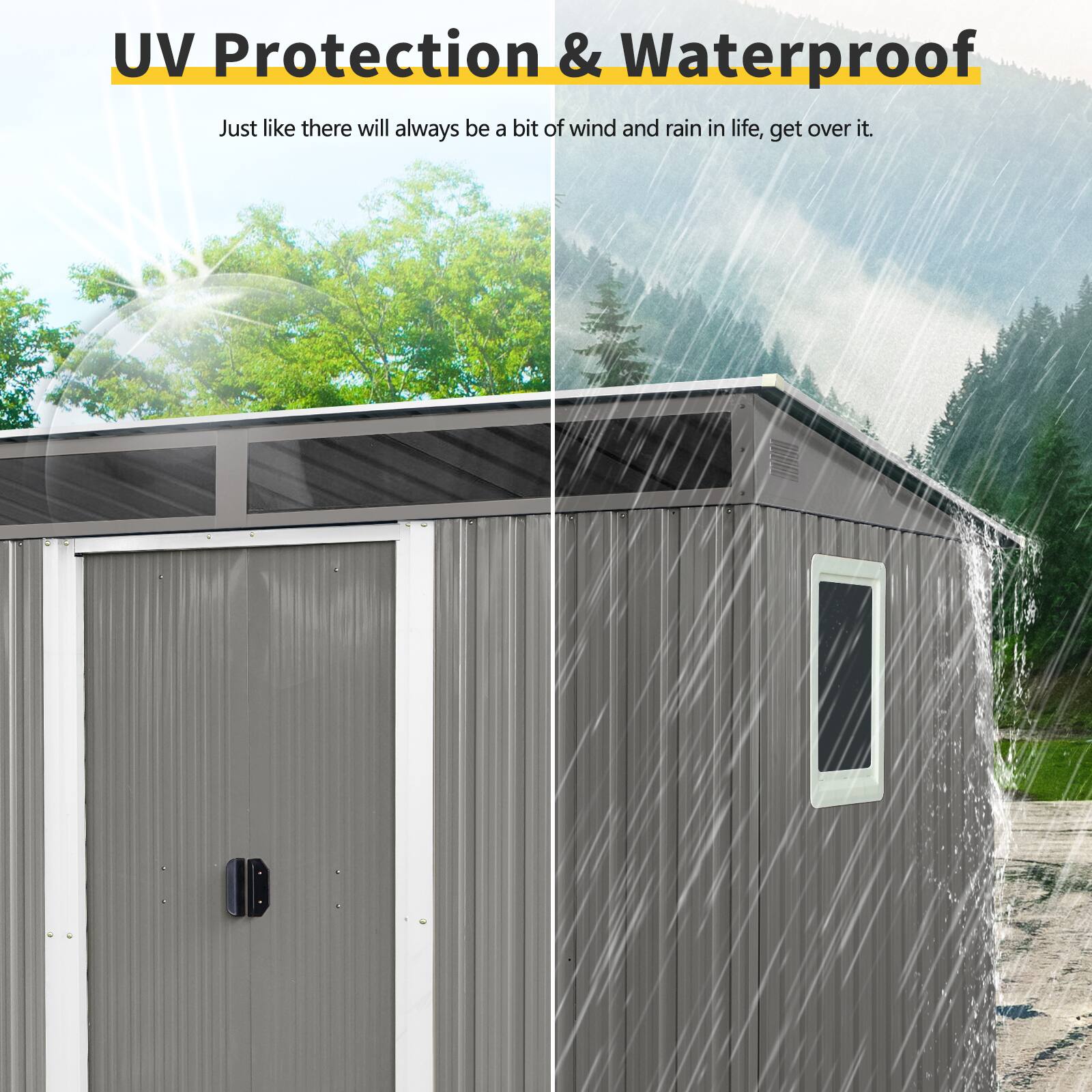 UV Protection & Waterproof

Just like there will always be a bit of wind and rain in life, get over it.