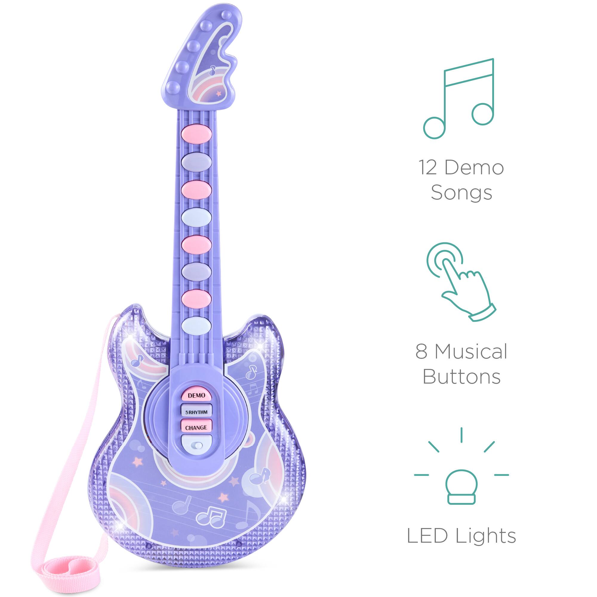 12 Demo Songs  
8 Musical Buttons  
Rhythm Change  
LED Lights