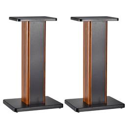Unique Bargains - 2pcs Speaker Stands with Hollow Bases, Provides Stable Tilted Support for Enhanced Bookshelf Speaker Sound - Wood