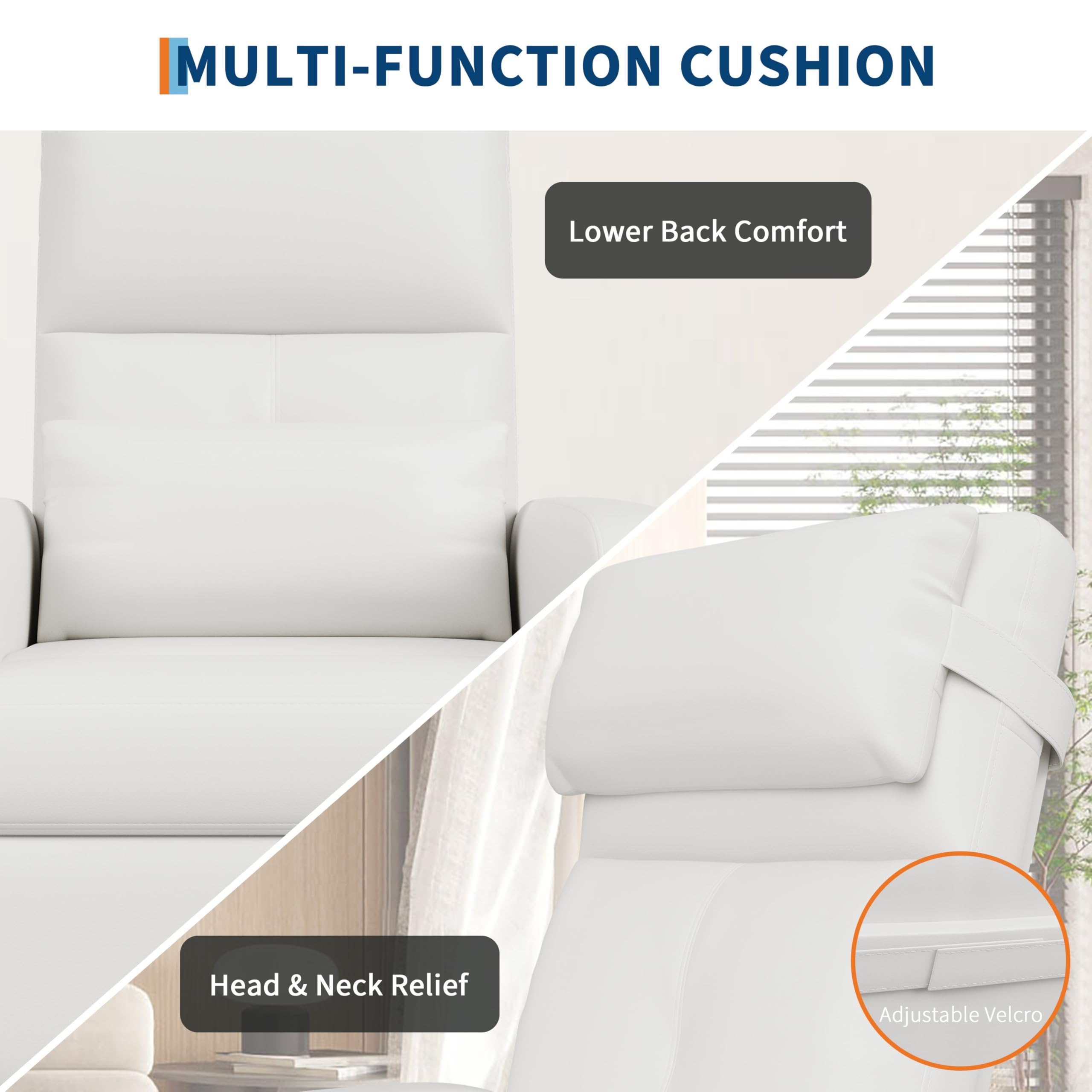 MULTI-FUNCTION CUSHION

- Lower Back Comfort
- Head & Neck Relief
- Adjustable Velcro