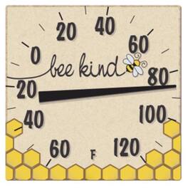 Taylor - Bee Kind Thermometer Ceramic Multicolored 8 in. - Case of 6