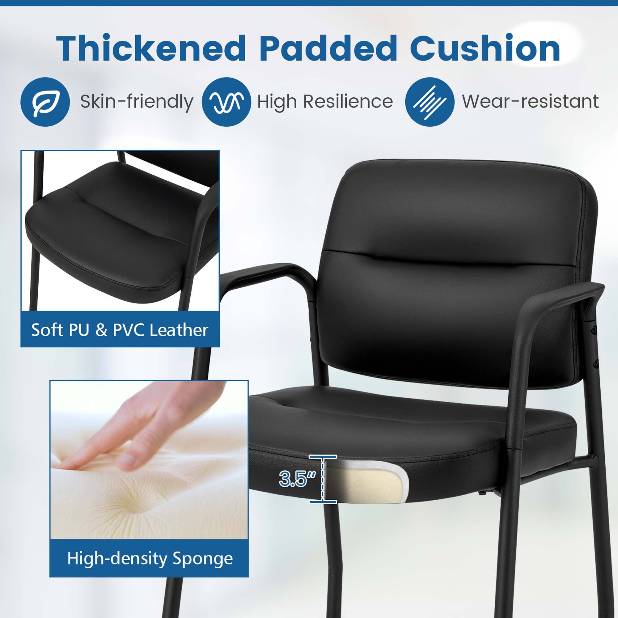 Thickened Padded Cushion  
Skin-friendly  
High Resilience  
Wear-resistant  
Soft PU & PVC Leather  
3.5"  
High-density Sponge