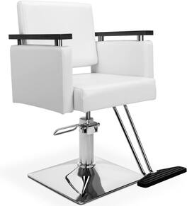 Winado - Hydraulic Barber Chair Hair Stylist Chair Salon Chair with 330 lbs Weight Capacity, Footrest for Beauty Spa Barbershop - White