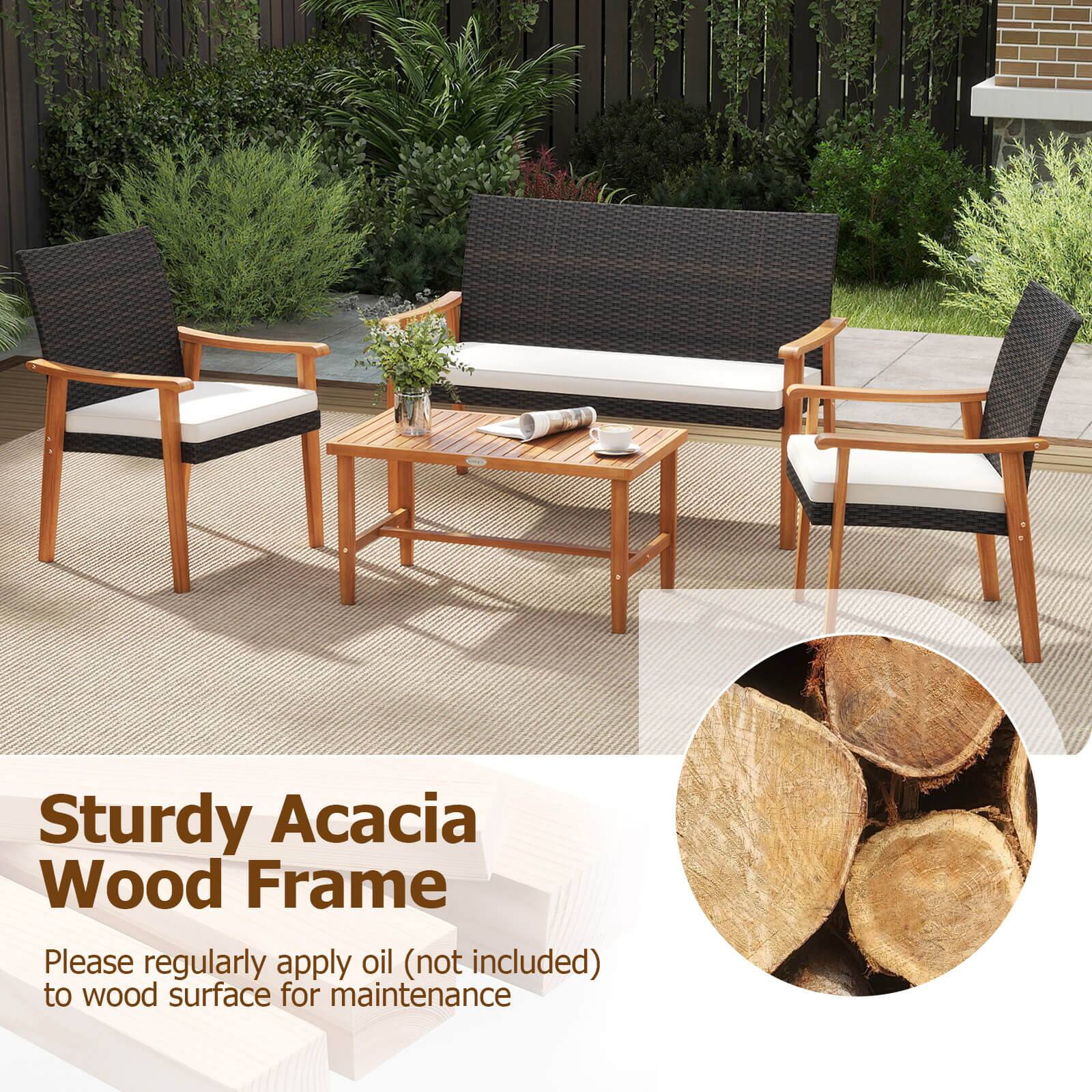 Sturdy Acacia Wood Frame

Please regularly apply oil (not included) to wood surface for maintenance