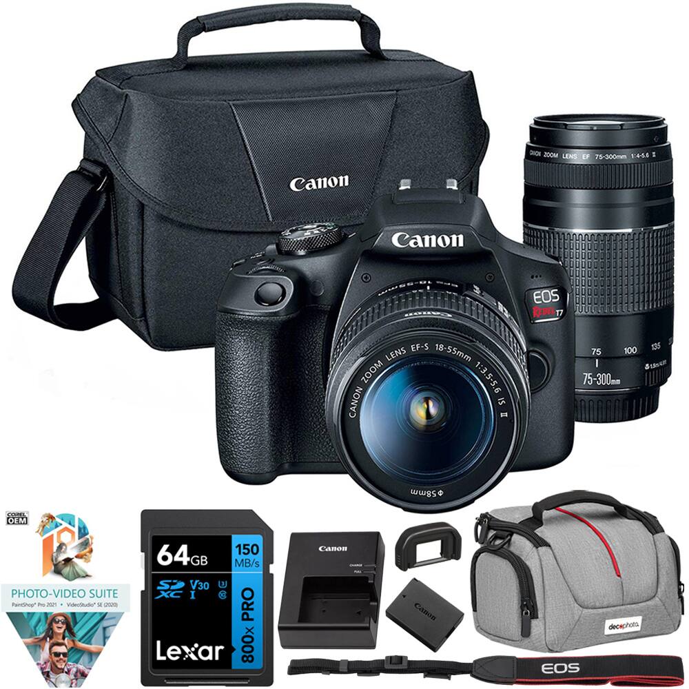 Canon
CALOR MOOS LENS EF 75-300mm 1:4-5.6
Canon
EF-S 18-55mm LENS ZOOM 1:3.5-5.6 CANON IS II
EOS RIDER
75 100 I 75-300
135
58mm
COREL OEM
PHOTO-VIDEO SUITE PaintShop Pro 2021 VideoStudio SE (2020)
64GB 150 MB/s ST V30 U XC I @ PRO Lexar 800x
Canon CHARGE
Canon
EOS
decaphoto