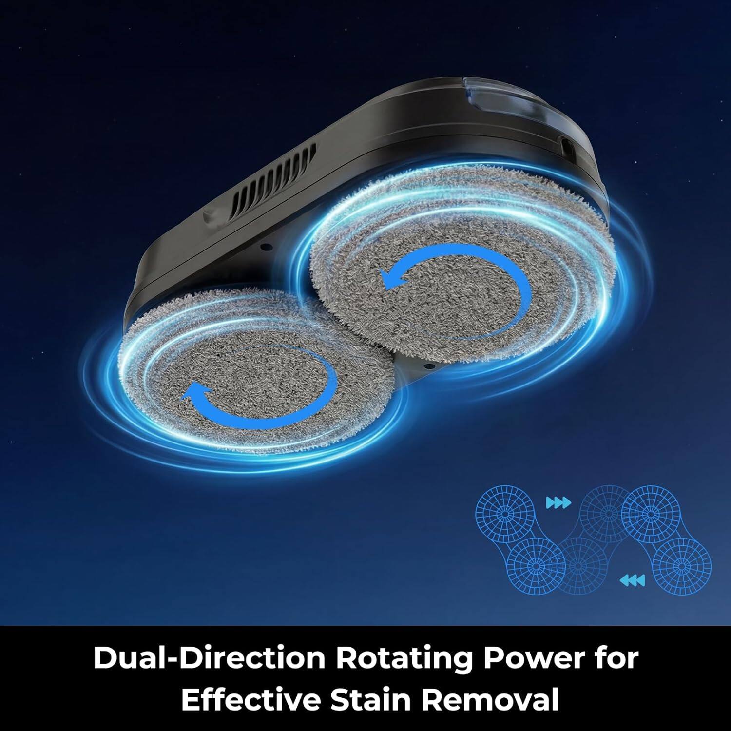 Dual-Direction Rotating Power for Effective Stain Removal