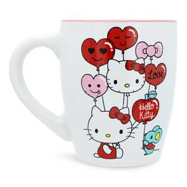 Silver Buffalo - Sanrio Hello Kitty Heart Balloons Ceramic Latte Mug | Holds 25 Ounces - Red