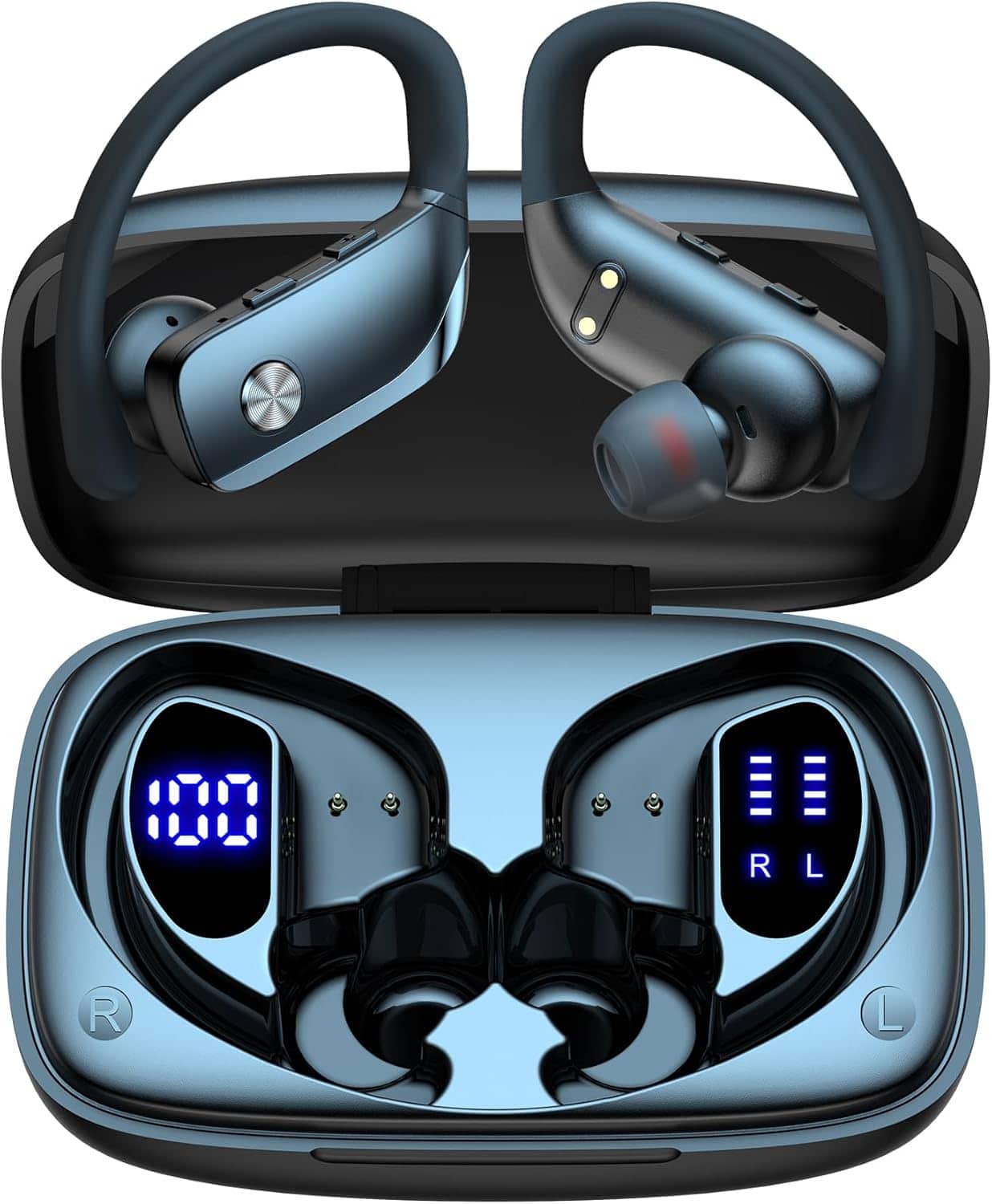 Vulpecula Spade - Ear Buds Wireless Earbuds Bluetooth Headphones with 80H Playtime LED Display Case