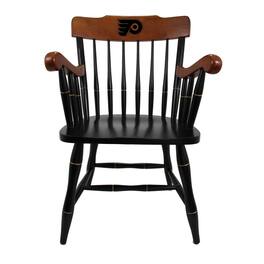 Jardine - Philadelphia Flyers Captain's Chair with Cherry Arms & Crown - Black