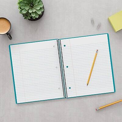 Alt View 4. Staples - Staples Premium 3-Subject Notebook, 8.5" x 11", College Ruled, 150 Sheets, Blue (ST58333C) - Blue.