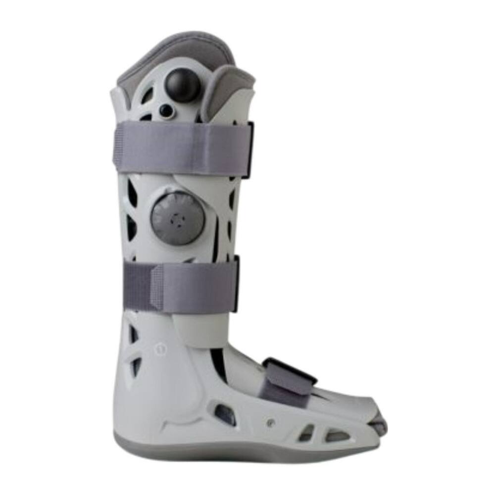 Angle. Aircast - Aircast AirSelect Elite X Small Walking Boot with Semi Rigid Shell Protection - Gray.