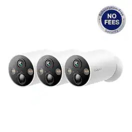 TP-Link - Tapo Wire-Free Indoor/Outdoor 2K Smart Security Cameras, Magnetic Base (3-pack) No Fees - White