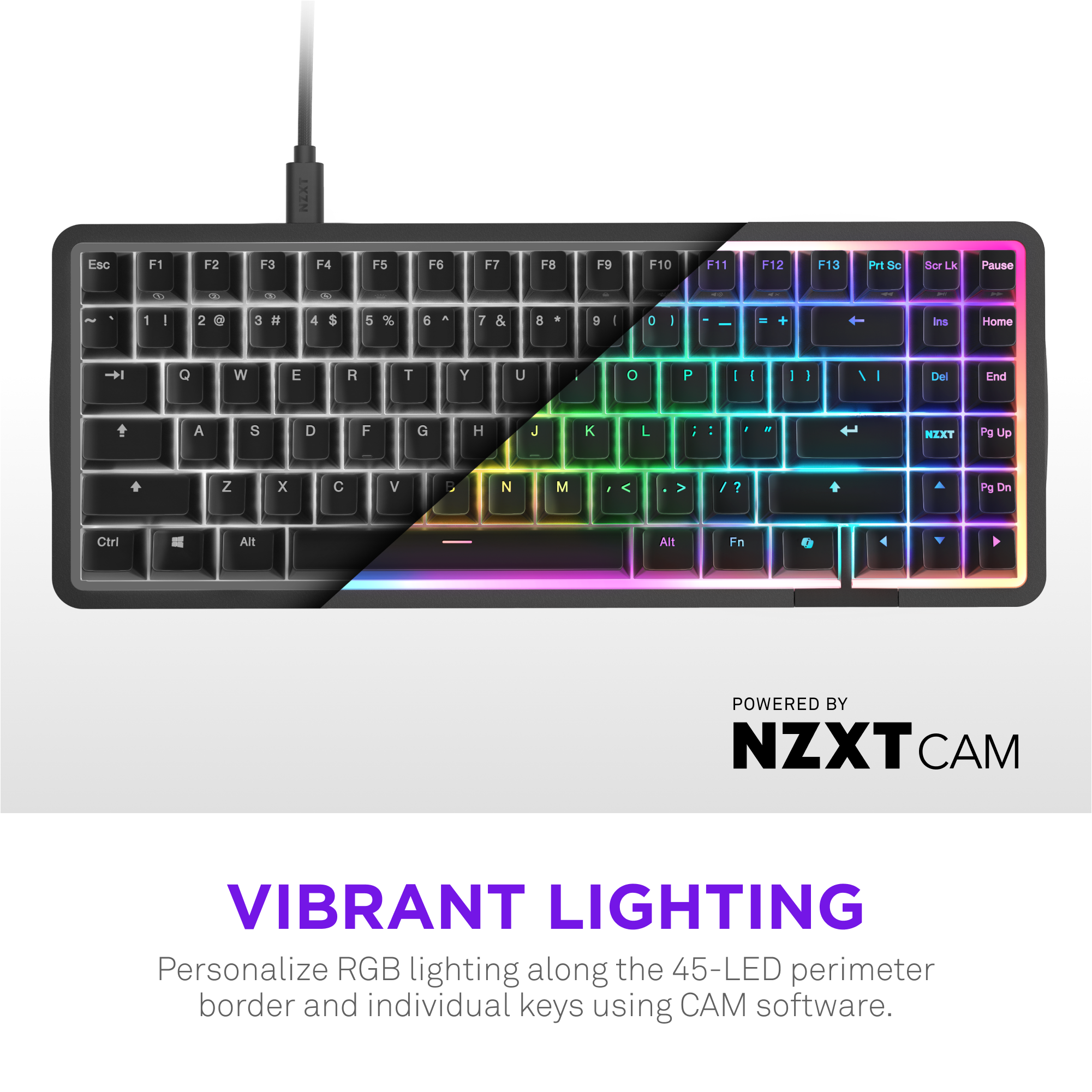 NZXT Function Elite MiniTKL Wired Magnetic RGB Gaming Keyboard NZXT Function Elite MiniTKL Wired Magnetic RGB Gaming Keyboard