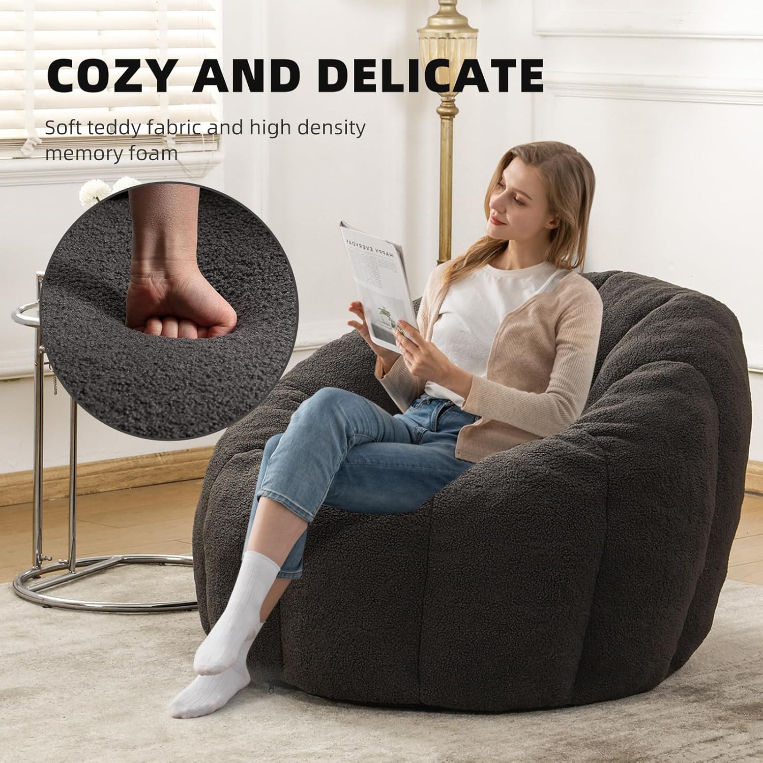 COZY AND DELICATE

Soft teddy fabric and high density memory foam
