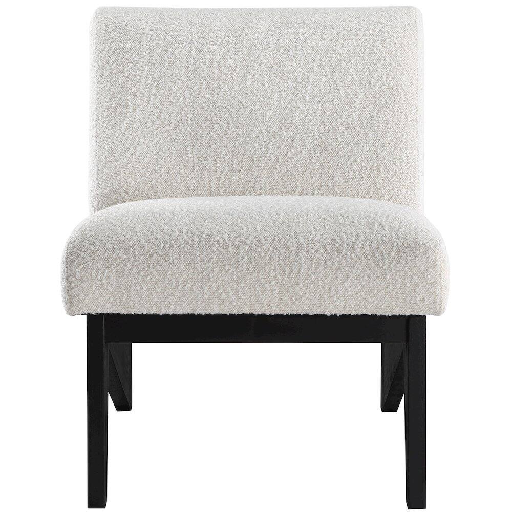 Alt View 2. Meridian Furniture - Chapman Cream Boucle Fabric Accent Chair - Beige.