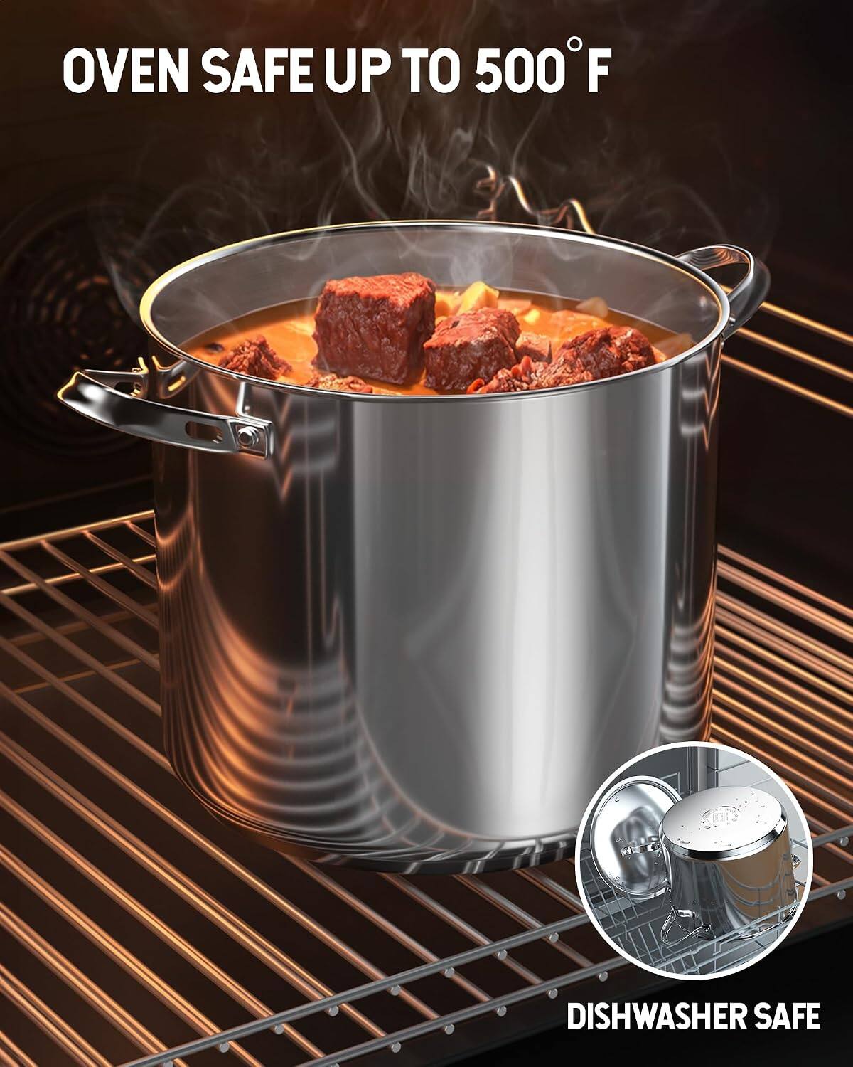 OVEN SAFE UP TO 500°F  
DISHWASHER SAFE