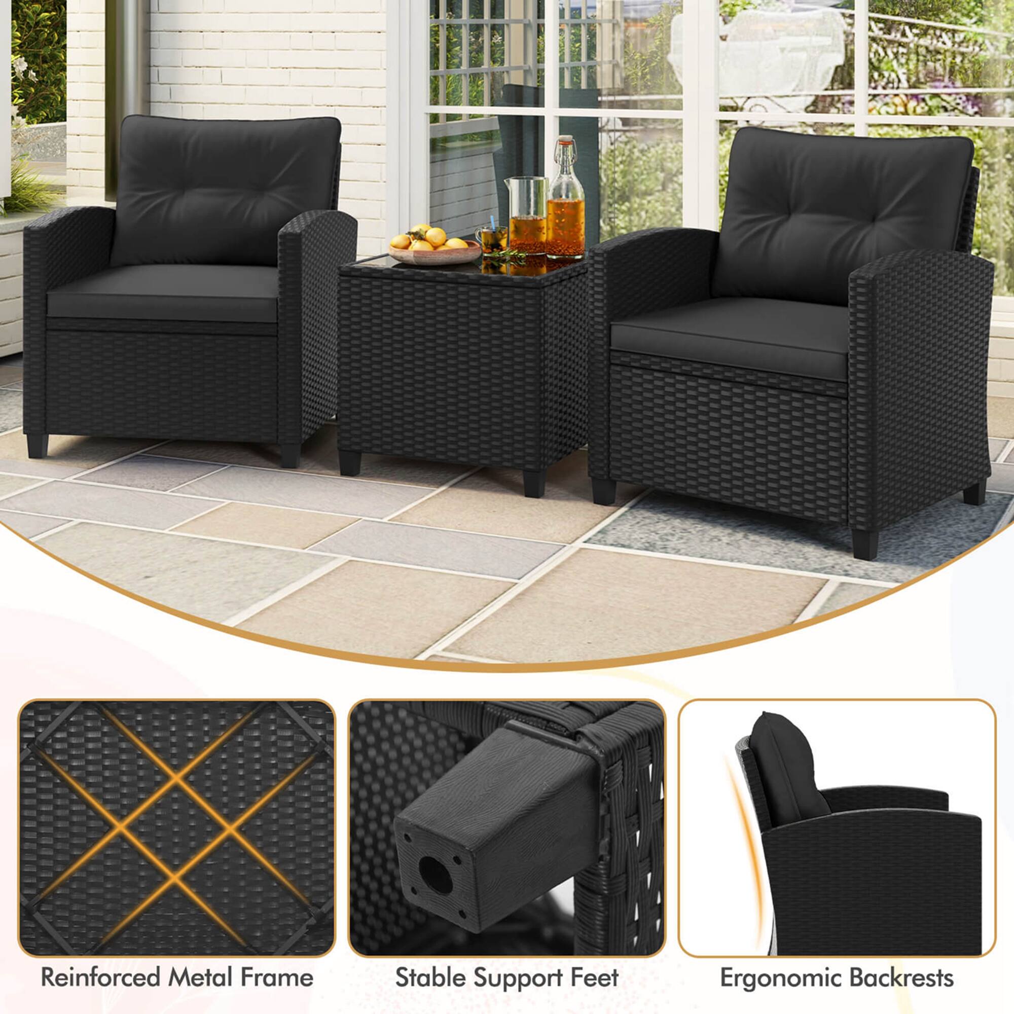 Reinforced Metal Frame, Stable Support Feet, Ergonomic Backrests