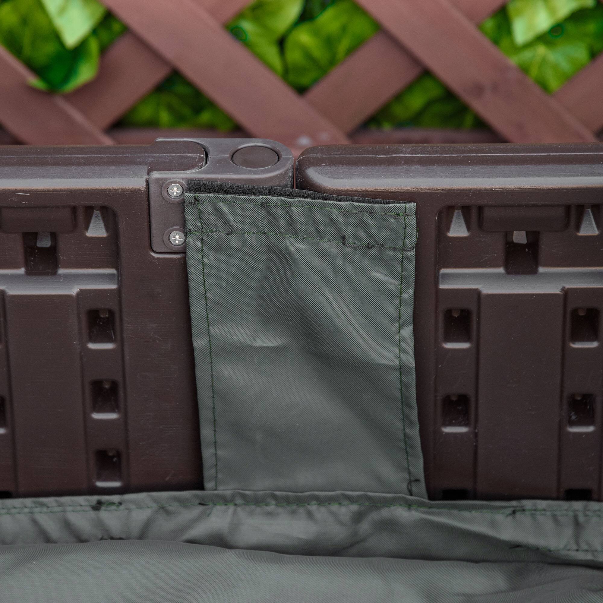 Alt View 8. Outsunny - Outdoor Sandbox with Cover Garden Bed, Easy Assembly for Backyard, Brown.
