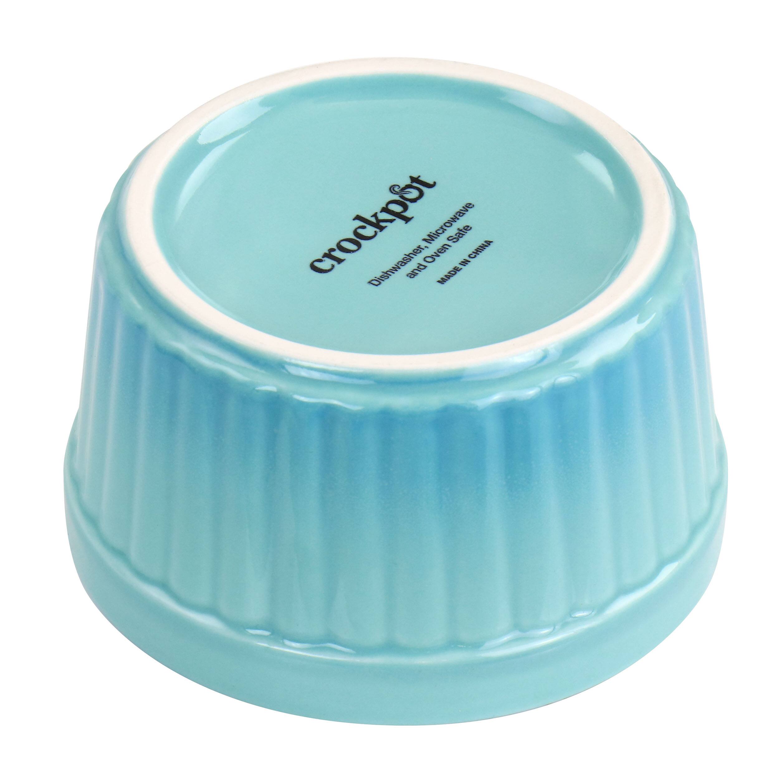 The text on the image reads "Crockpot Microwave Safe OV Oven CHINA Dishwasher and MADE."