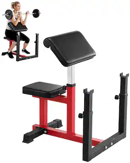 VEVOR - Weight Bench with Leg Extension, Strength Training Benches, Max load 440 LBS Home Gym Bench Fitness Equipment - Black+Red